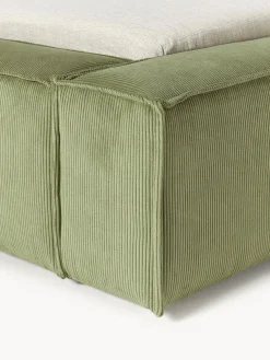 Camas Tapizadas|Camas></noscript>Westwing Collection Cama tapizada en pana Lennon Pana verde oliva