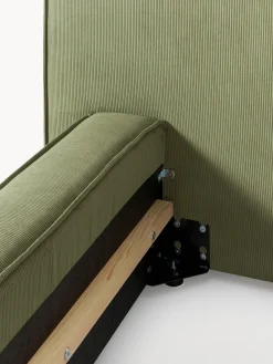 Camas Tapizadas|Camas></noscript>Westwing Collection Cama tapizada en pana Lennon Pana verde oliva