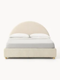 Discount Cama tapizada en tejido bouclé Ebba, con espacio de almacenamiento Camas Tapizadas|Camas