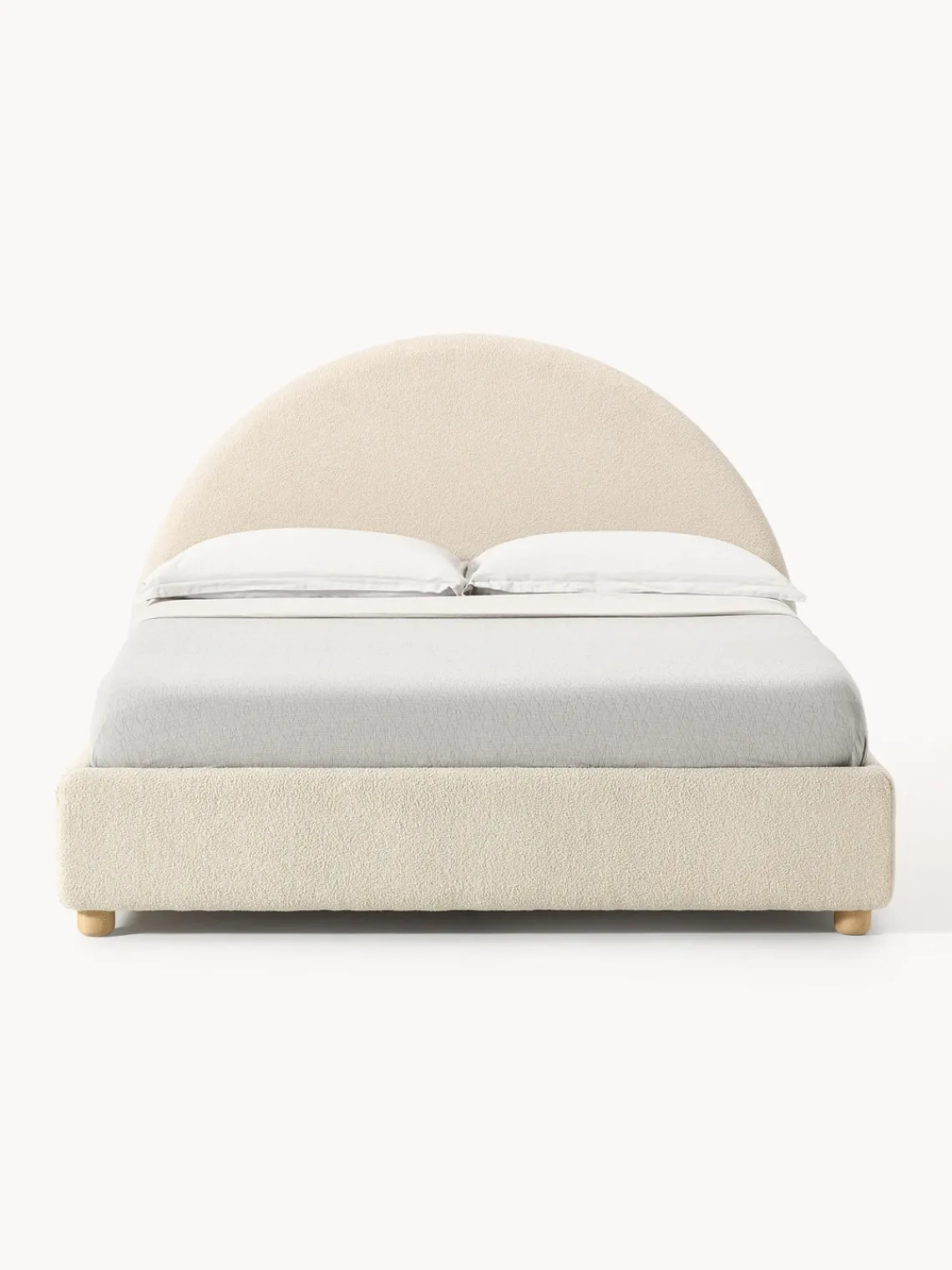 Discount Cama tapizada en tejido bouclé Ebba, con espacio de almacenamiento Camas Tapizadas|Camas