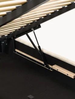 Discount Cama tapizada en tejido bouclé Ebba, con espacio de almacenamiento Camas Tapizadas|Camas