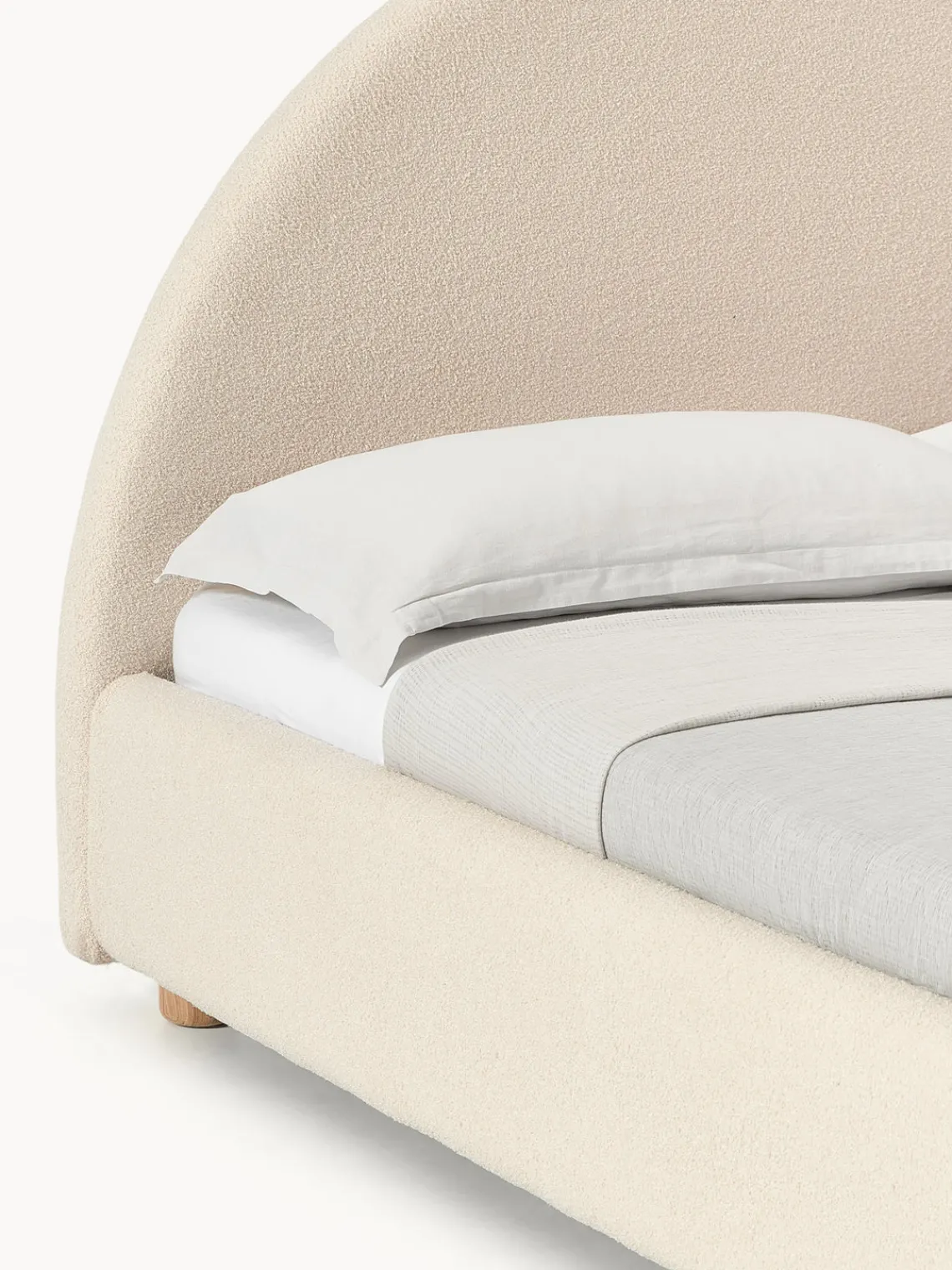 Best Cama tapizada en tejido bouclé Ebba Camas Tapizadas|Camas