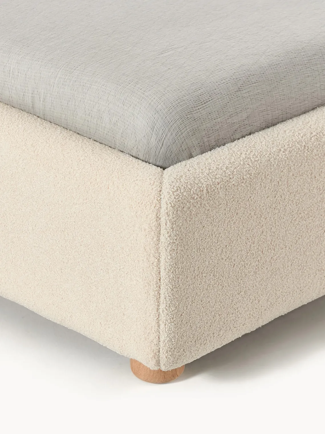 Best Cama tapizada en tejido bouclé Ebba Camas Tapizadas|Camas