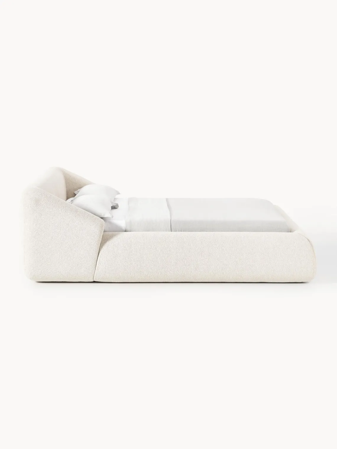 Discount Cama tapizada en tejido bouclé Sofia Camas Tapizadas|Camas