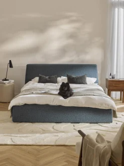 Online Cama tapizada en tejido bouclé con espacio de almacenaje Cloud Camas Tapizadas|Camas