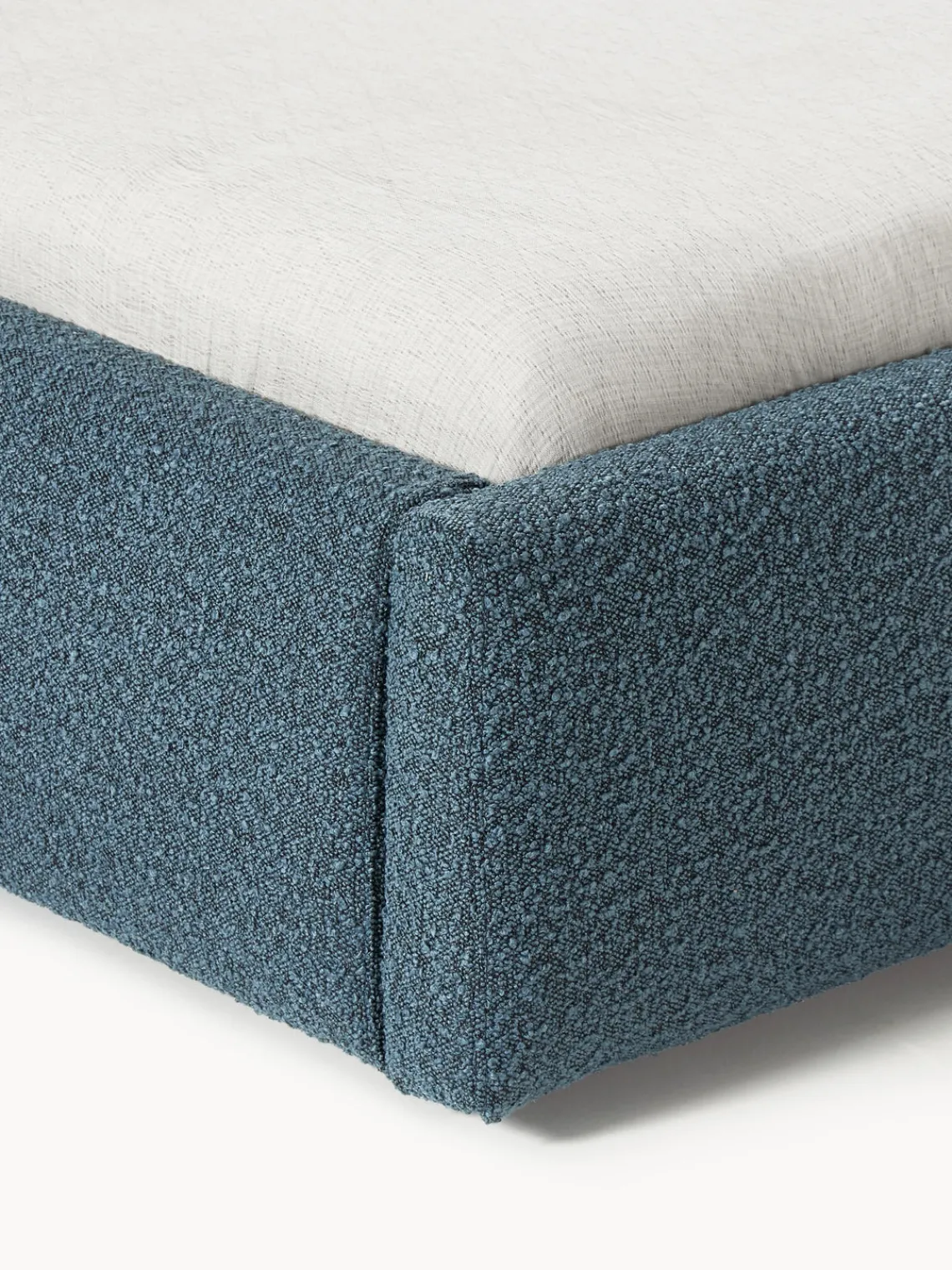 Online Cama tapizada en tejido bouclé con espacio de almacenaje Cloud Camas Tapizadas|Camas