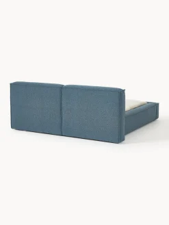 Camas Tapizadas|Camas></noscript>Westwing Collection Cama tapizada en tejido bouclé Lennon Bouclé gris azulado