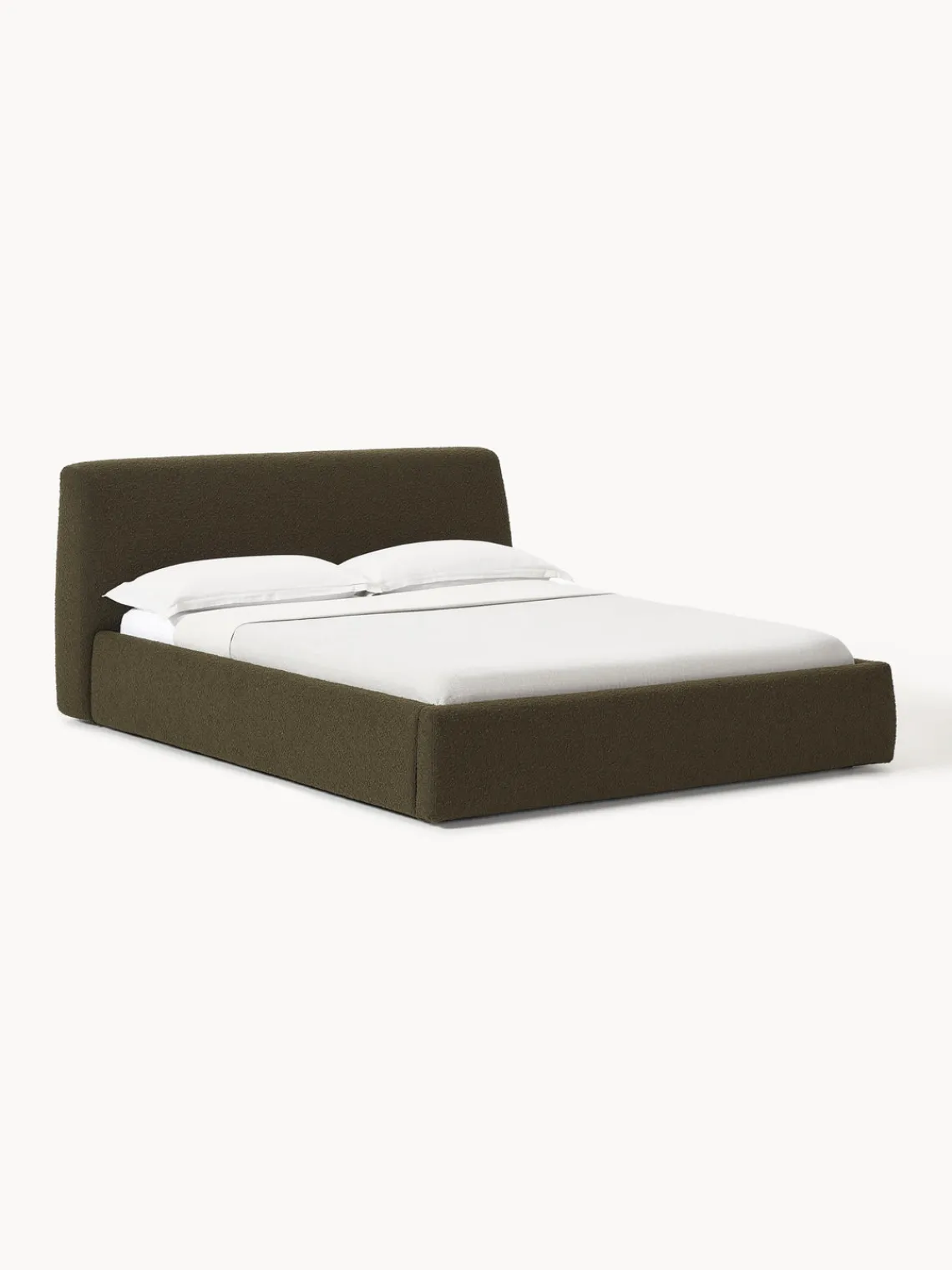 Sale Cama tapizada en tejido bouclé con espacio de almacenaje Cloud Camas Tapizadas|Camas