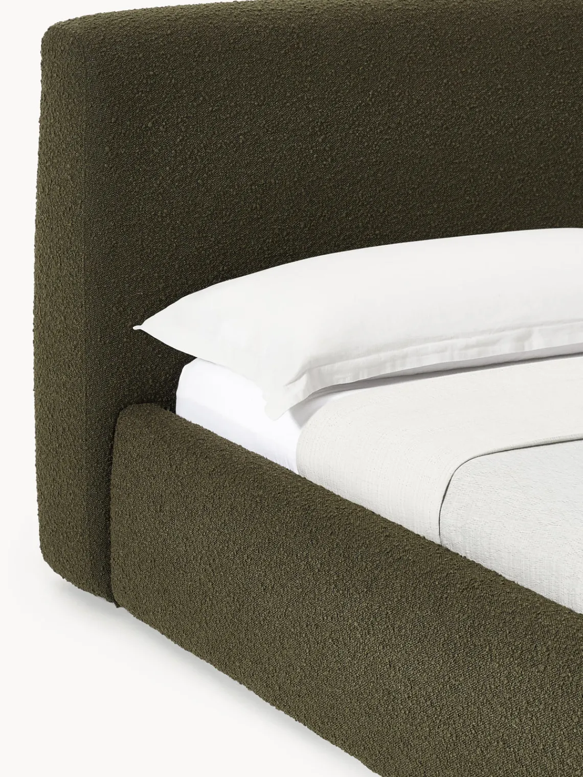 Sale Cama tapizada en tejido bouclé con espacio de almacenaje Cloud Camas Tapizadas|Camas