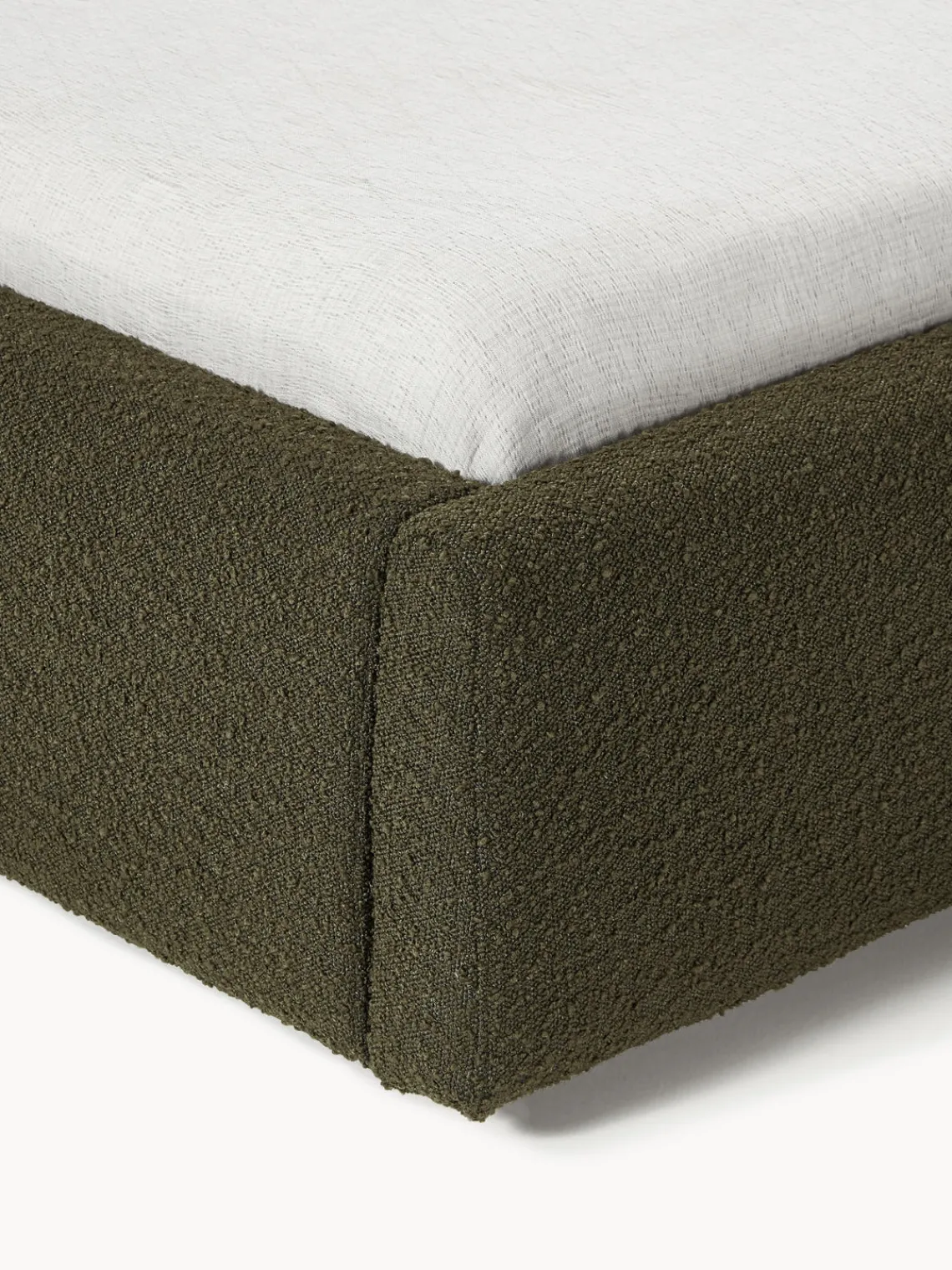 Sale Cama tapizada en tejido bouclé con espacio de almacenaje Cloud Camas Tapizadas|Camas