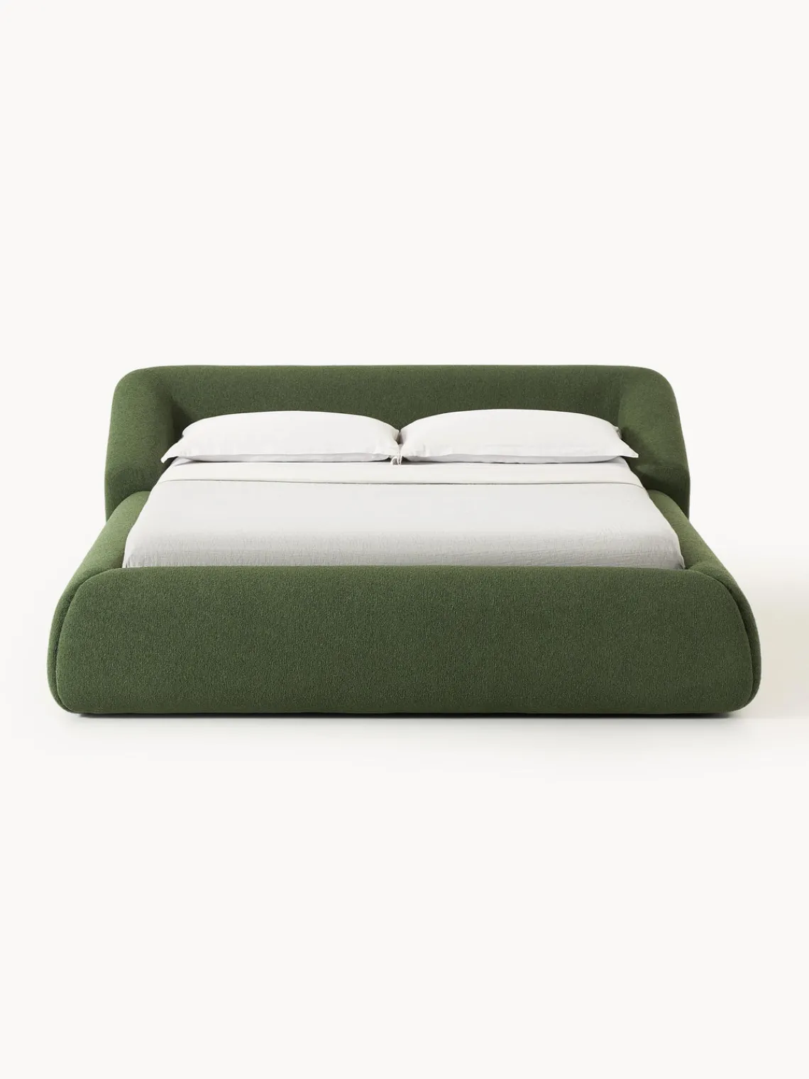 Clearance Cama tapizada en tejido bouclé Sofia Camas Tapizadas|Camas