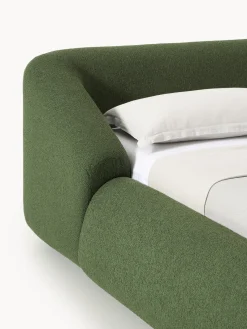 Clearance Cama tapizada en tejido bouclé Sofia Camas Tapizadas|Camas