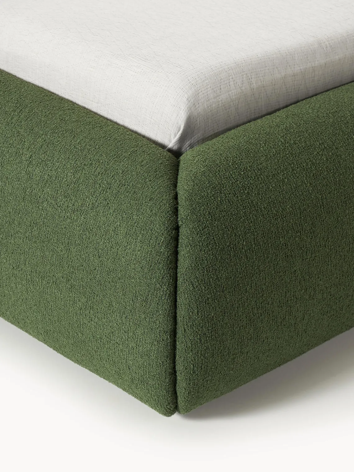 Clearance Cama tapizada en tejido bouclé Sofia Camas Tapizadas|Camas