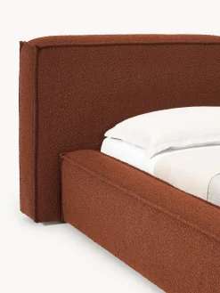 Camas Tapizadas|Camas></noscript>Westwing Collection Cama tapizada en tejido bouclé Lennon Bouclé terracota
