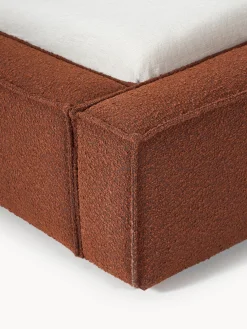 Camas Tapizadas|Camas></noscript>Westwing Collection Cama tapizada en tejido bouclé Lennon Bouclé terracota