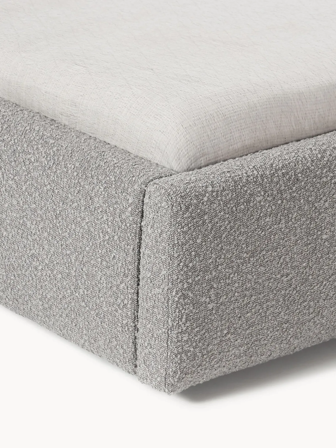 Online Cama tapizada en tejido bouclé Cloud Camas Tapizadas|Camas