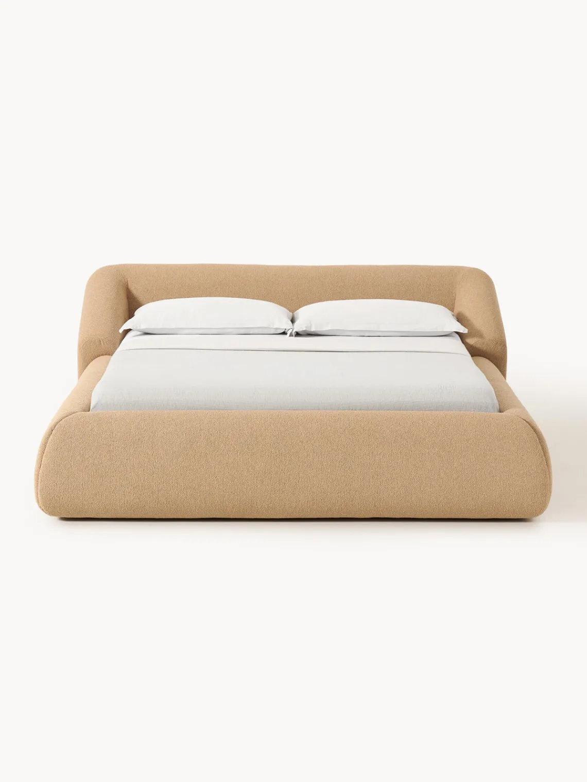 Online Cama tapizada en tejido bouclé Sofia Camas Tapizadas|Camas