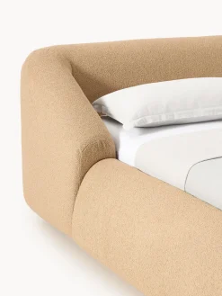 Online Cama tapizada en tejido bouclé Sofia Camas Tapizadas|Camas