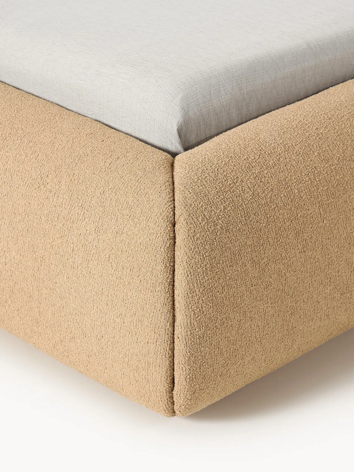 Online Cama tapizada en tejido bouclé Sofia Camas Tapizadas|Camas