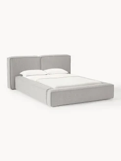 Hot Cama tapizada en tejido bouclé Lennon Camas Tapizadas|Camas