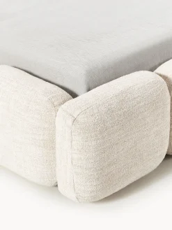 Camas Tapizadas|Camas></noscript>Westwing Collection Cama tapizada en tejido bouclé Tayla Bouclé beige claro