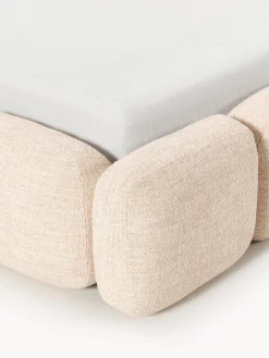 Hot Cama tapizada en tejido bouclé Tayla Camas Tapizadas|Camas