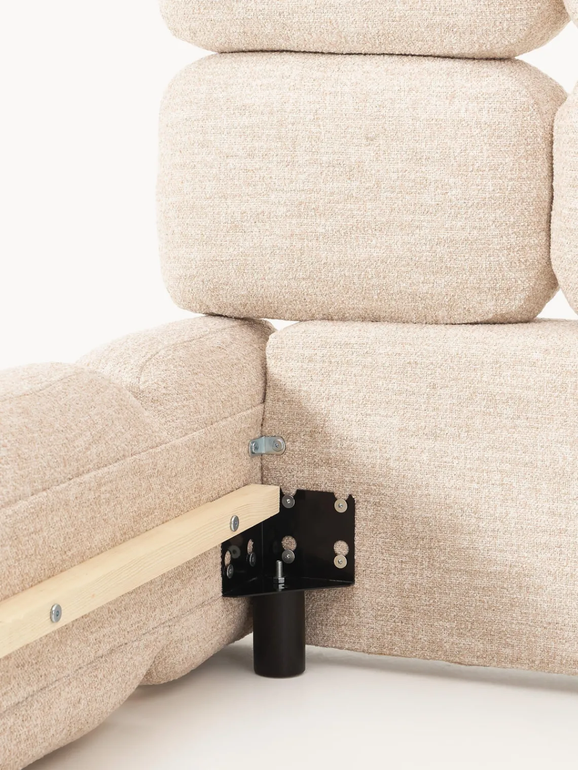 Hot Cama tapizada en tejido bouclé Tayla Camas Tapizadas|Camas