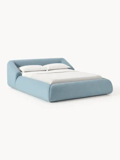 Clearance Cama tapizada en tejido bouclé Sofia Camas Tapizadas|Camas