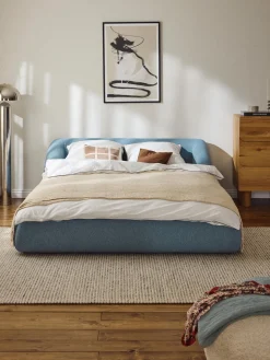 Clearance Cama tapizada en tejido bouclé Sofia Camas Tapizadas|Camas