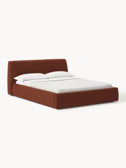 Clearance Cama tapizada en tejido bouclé con espacio de almacenaje Cloud Camas Tapizadas|Camas