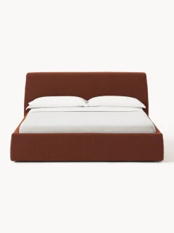 Clearance Cama tapizada en tejido bouclé con espacio de almacenaje Cloud Camas Tapizadas|Camas