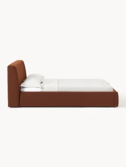 Clearance Cama tapizada en tejido bouclé con espacio de almacenaje Cloud Camas Tapizadas|Camas