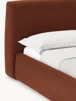 Clearance Cama tapizada en tejido bouclé con espacio de almacenaje Cloud Camas Tapizadas|Camas