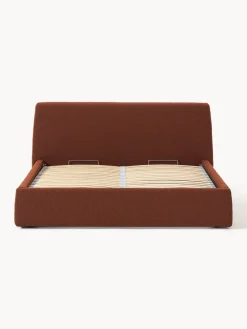 Clearance Cama tapizada en tejido bouclé con espacio de almacenaje Cloud Camas Tapizadas|Camas