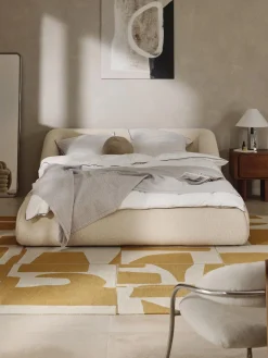 Sale Cama tapizada en tejido bouclé Sofia Camas Tapizadas|Camas