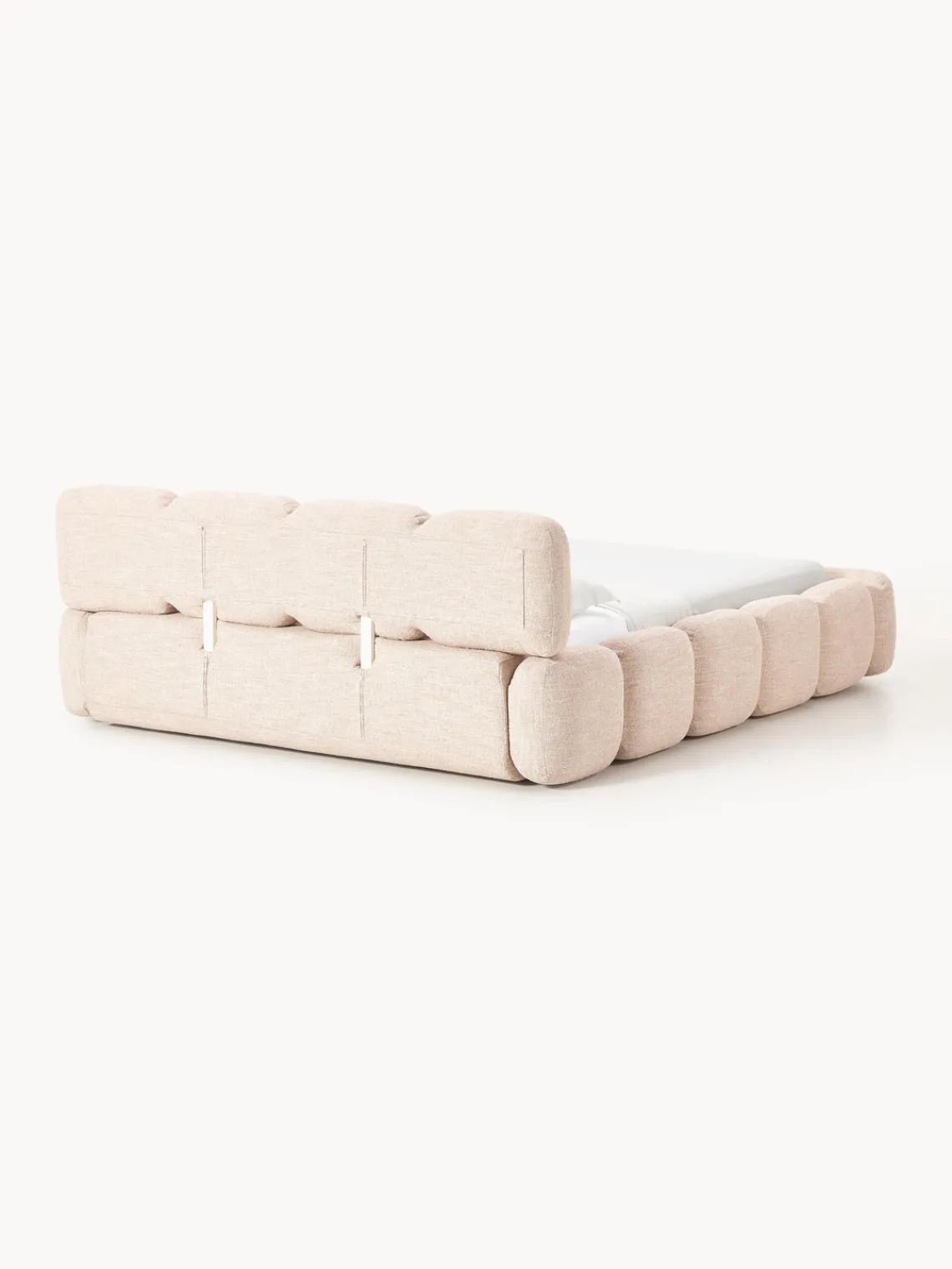 Outlet Cama tapizada en tejido bouclé Tayla Camas Tapizadas|Camas
