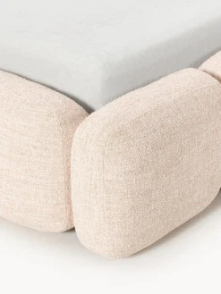 Outlet Cama tapizada en tejido bouclé Tayla Camas Tapizadas|Camas