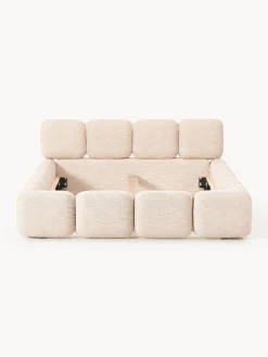 Outlet Cama tapizada en tejido bouclé Tayla Camas Tapizadas|Camas