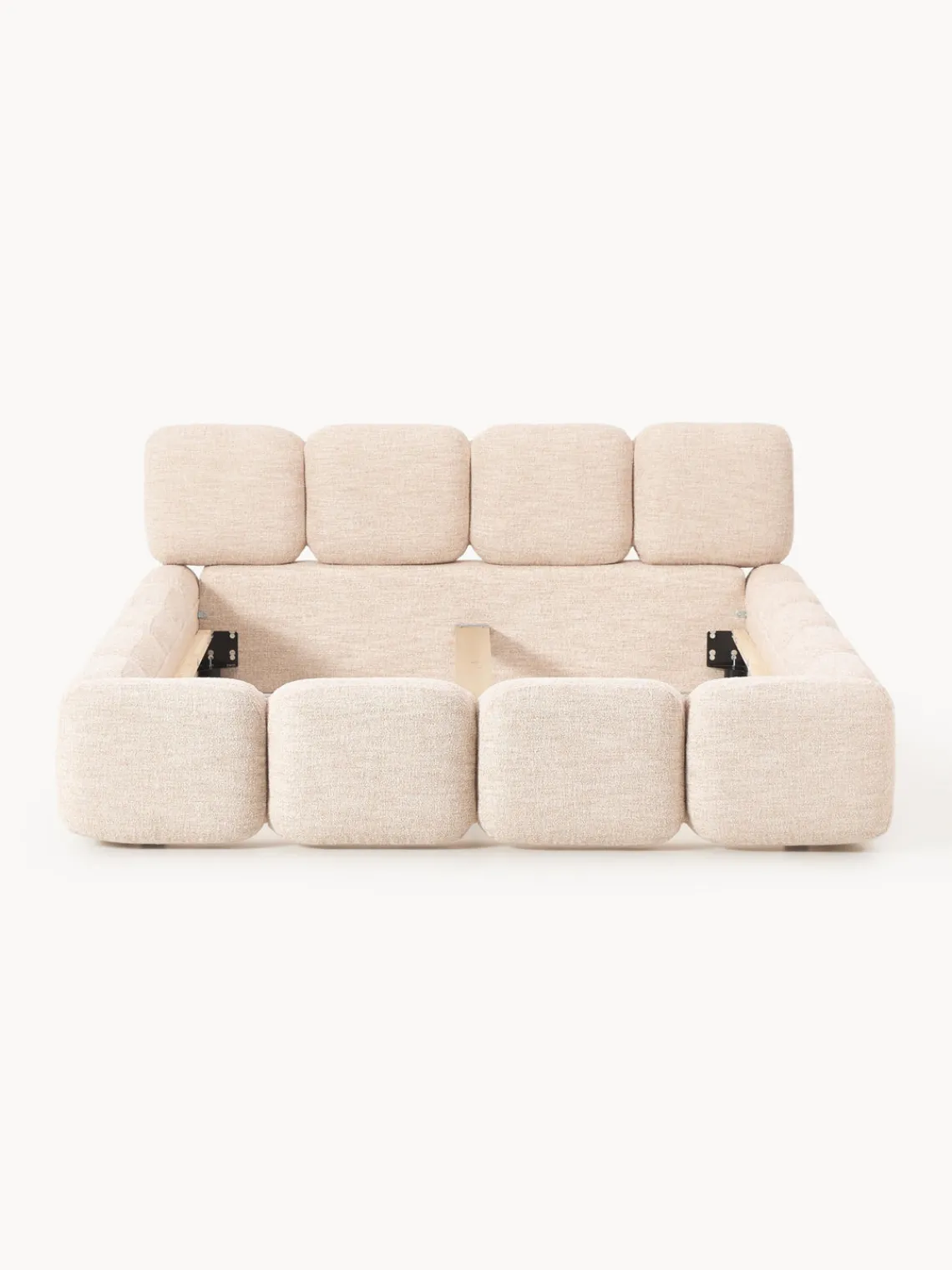 Outlet Cama tapizada en tejido bouclé Tayla Camas Tapizadas|Camas