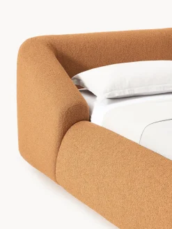 Camas Tapizadas|Camas></noscript>Westwing Collection Cama tapizada en tejido bouclé Sofia Bouclé marrón claro