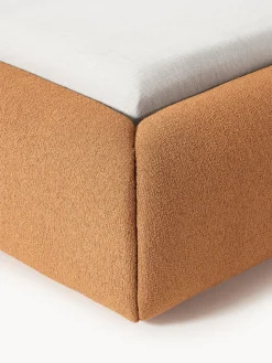 Camas Tapizadas|Camas></noscript>Westwing Collection Cama tapizada en tejido bouclé Sofia Bouclé marrón claro