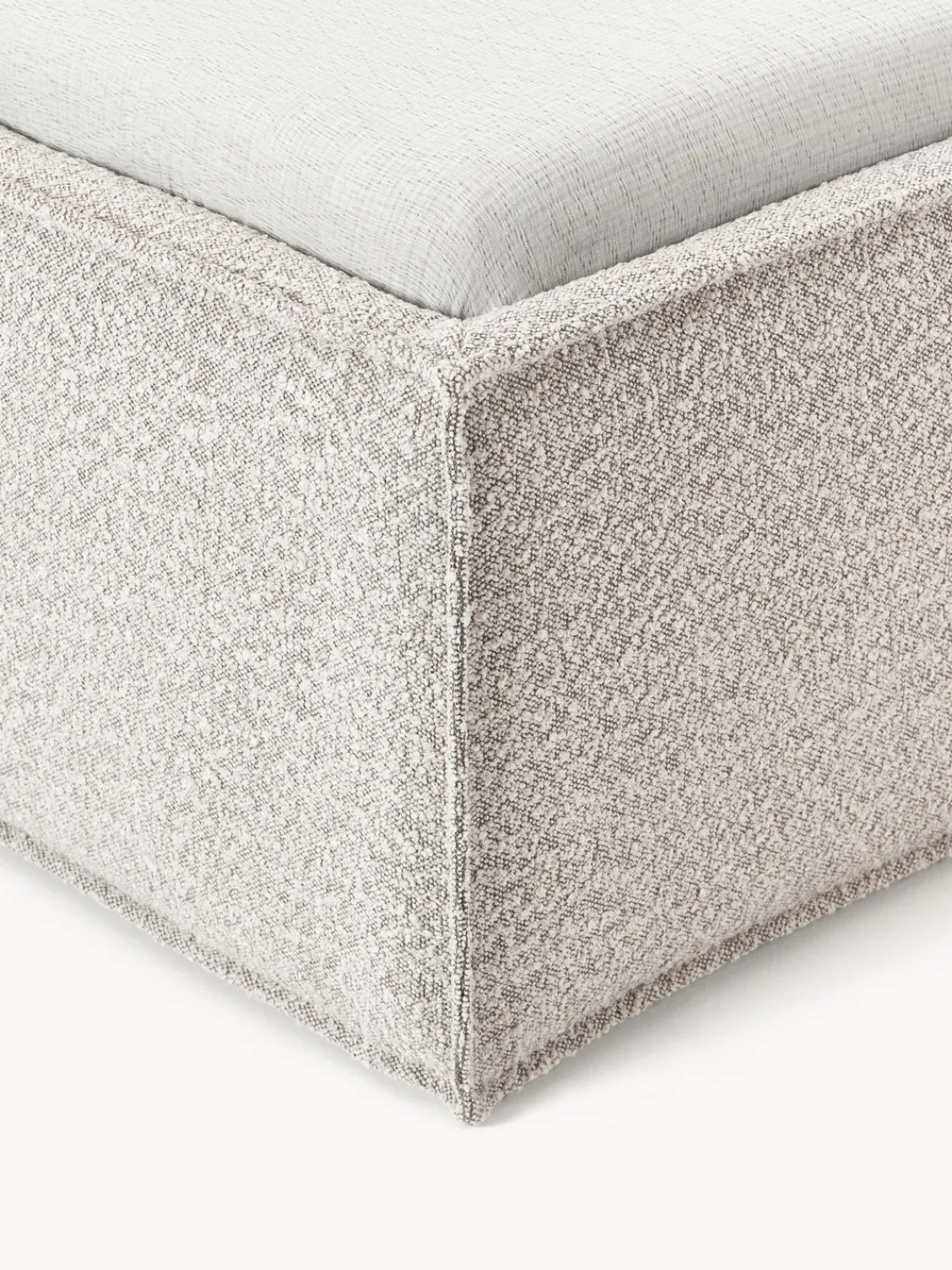 Camas Tapizadas|Camas>Westwing Collection Cama tapizada en tejido bouclé Dream Bouclé taupe