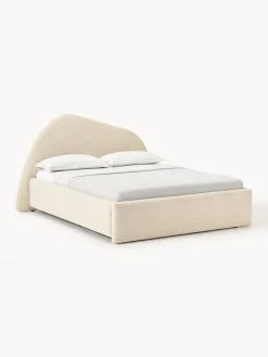 Online Cama tapizada en tejido bouclé Gary Camas Tapizadas|Camas