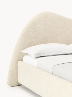 Online Cama tapizada en tejido bouclé Gary Camas Tapizadas|Camas