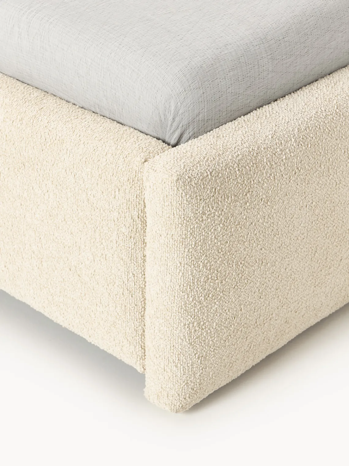 Online Cama tapizada en tejido bouclé Gary Camas Tapizadas|Camas