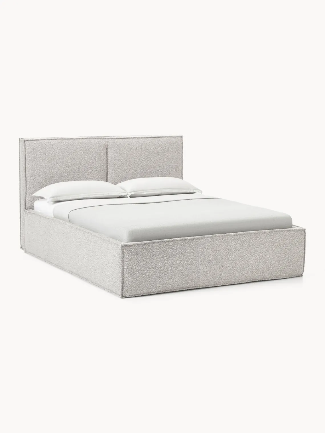 Hot Cama tapizada en tejido bouclé con espacio de almacenamiento Dream Camas Tapizadas|Camas