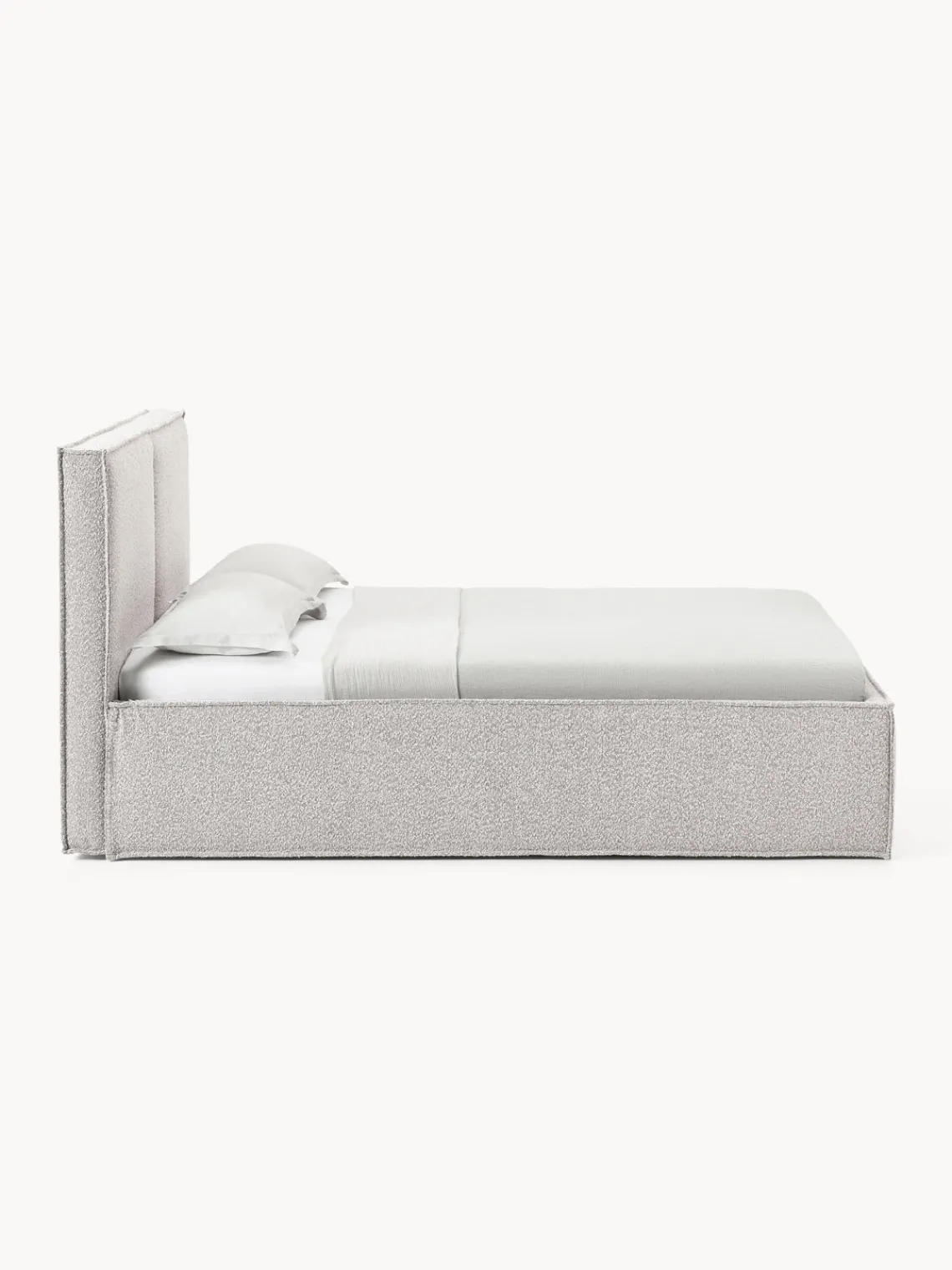 Hot Cama tapizada en tejido bouclé con espacio de almacenamiento Dream Camas Tapizadas|Camas