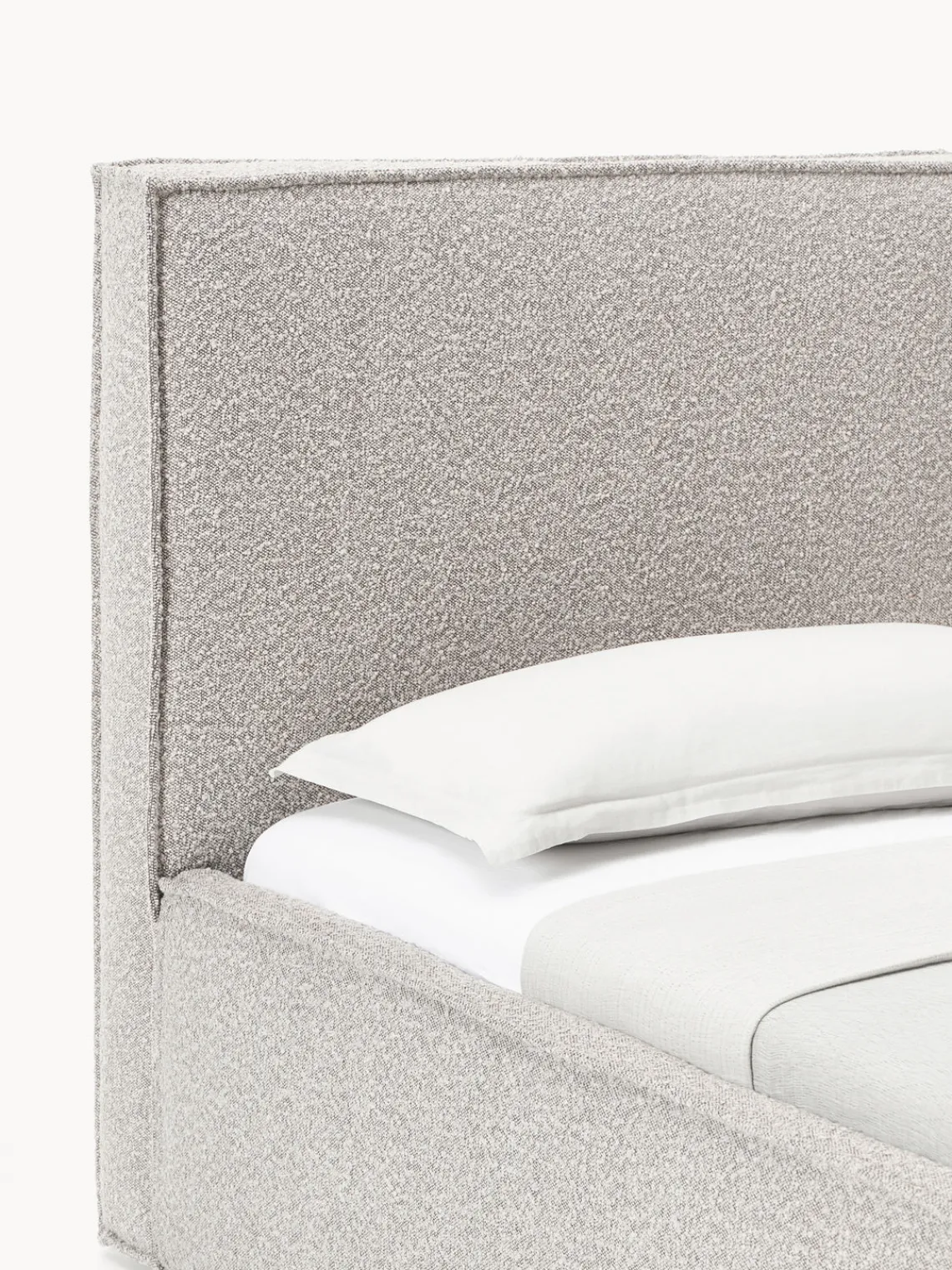 Hot Cama tapizada en tejido bouclé con espacio de almacenamiento Dream Camas Tapizadas|Camas