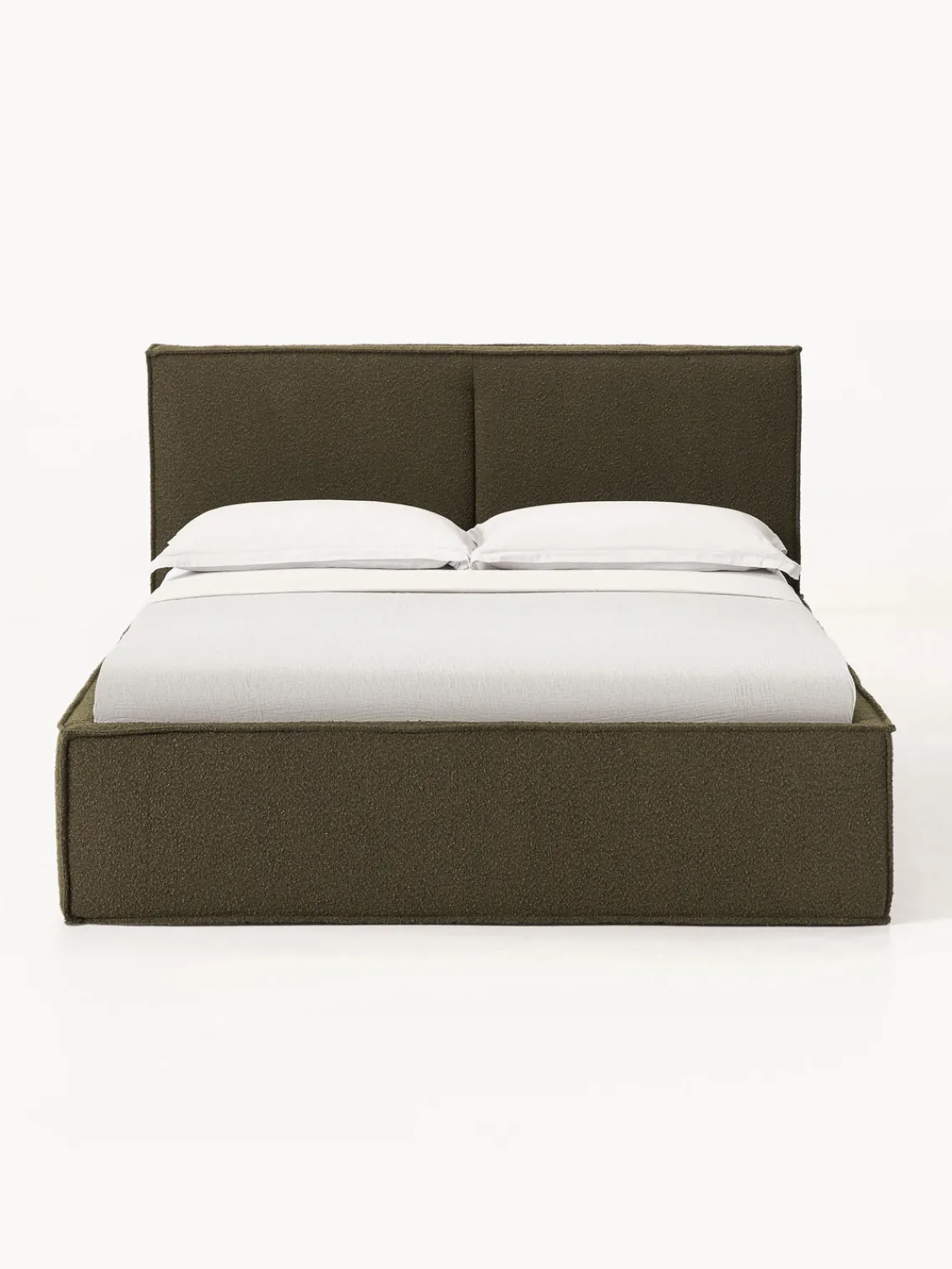 New Cama tapizada en tejido bouclé con espacio de almacenamiento Dream Camas Tapizadas|Camas