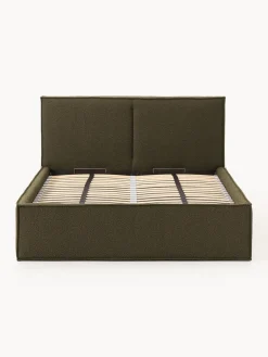 New Cama tapizada en tejido bouclé con espacio de almacenamiento Dream Camas Tapizadas|Camas